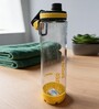 Transparent Yellow Sports Water Bottle with Flip Top & Carry Loop, 700 ml