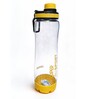 Transparent Yellow Sports Water Bottle with Flip Top & Carry Loop, 700 ml