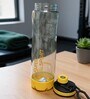 Transparent Yellow Sports Water Bottle with Flip Top & Carry Loop, 700 ml