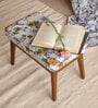 Trapeze Teak Wood Seating Stool Natural Finish