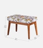 Trapeze Teak Wood Seating Stool Natural Finish