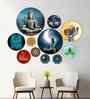 Set of 11 Decorative Shiva Round Wall Art Stickers