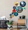 Set of 11 Decorative Shiva Round Wall Art Stickers