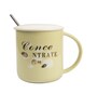 Travel Quotes 400 Ml Yellow Ceramic Coffee Mug