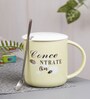 Travel Quotes 400 Ml Yellow Ceramic Coffee Mug