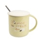 Travel Quotes 400 Ml Yellow Ceramic Coffee Mug