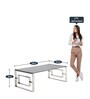 Travon Coffee Table in Silver Colour