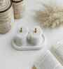 White Marble Tray & 2 Trinkets Set