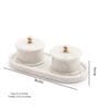 White Marble Tray & 2 Trinkets Set