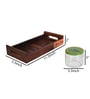Natural Brown Glass and Wood 3 Pcs Condiment Jars With Tray
