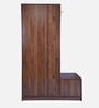 Tree 2 Door Wardrobe in Grey & Walnut Finish