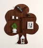 Tree Backlit Designer Wooden Wall Shelf