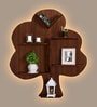 Tree Backlit Designer Wooden Wall Shelf