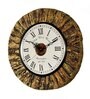 Tree Bark Wooden Roman Dial Analog Wall Clock