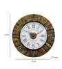 Tree Bark Wooden Roman Dial Analog Wall Clock