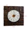 Tree Bark Wooden Roman Dial Analog Wall Clock