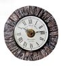 Tree Bark Wooden Roman Dial Analog Wall Clock