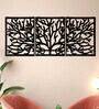 Tree Design MDF Wall Art Panel in Black Colour