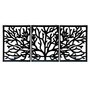 Tree Design MDF Wall Art Panel in Black Colour