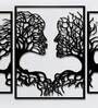Tree Human Face In Black Wooden Wall Hangings