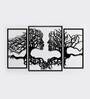 Tree Human Face In Black Wooden Wall Hangings