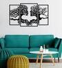 Tree Human Face In Black Wooden Wall Hangings