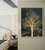 Tree Multicolour Engineered Wood Framed Canvas Wall Painting