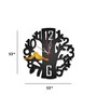 Black MDF Tree Nest Modern Wall Clock
