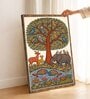 Tree of Life Animals Stretched Canvas Painting