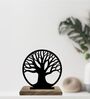 Tree Of Life Black Mango Wood & Iron Showpiece