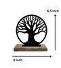 Tree Of Life Black Mango Wood & Iron Showpiece