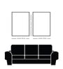 Canvas Tapestries Set of 2 Printed Wall Painting White Frame