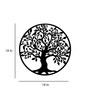 Iron Decorative Tree Wall Art In Black