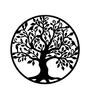 Iron Decorative Tree Wall Art In Black