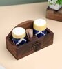 Tree of Life Hand Carved Salt n pepper & Toothpick Tray in Sheesham Wood