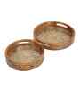 Tree of Life Wooden Tray Set   Handcrafted Nature Design (Set of 2)