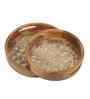 Tree of Life Wooden Tray Set   Handcrafted Nature Design (Set of 2)