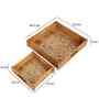 Tree of Life Wooden Tray Set   Set of 2