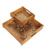 Tree of Life Wooden Tray Set   Set of 2