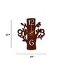 Tree Shape Wooden Wall Clock