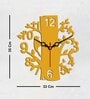 Tree Shape Yellow Wood & Mdf Wall Clock