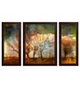 Tree Texture MDF Set of 3 Wall Art Panels