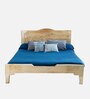 Tree Tops Solid Wood King Size bed in Natural Finish