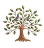 Tree With Two Birds Multicolour Iron Wall Art