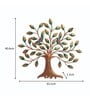 Tree With Two Birds Multicolour Iron Wall Art