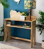Treetops Solid Wood Console Table In Natural Finish