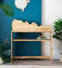 Treetops Solid Wood Console Table In Natural Finish