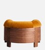 Treevino Wooden Arm Chair In Amber Yellow Colour