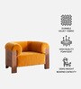 Treevino Wooden Arm Chair In Amber Yellow Colour