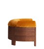 Treevino Wooden Arm Chair In Amber Yellow Colour
